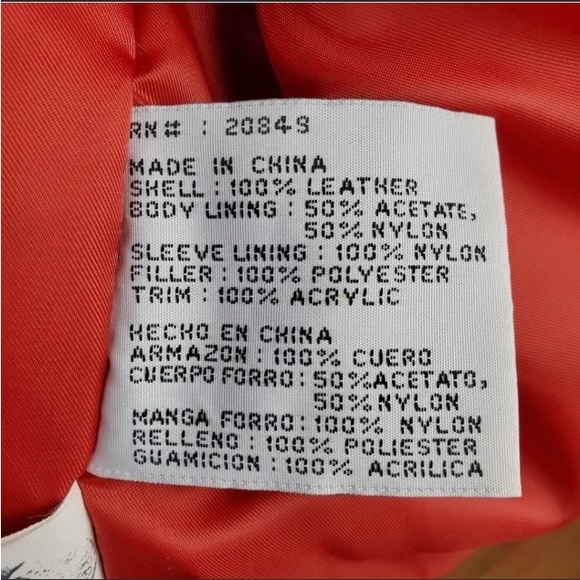 New With Tags Michael Hoban Wheremi USA Flag Leather Jacket Mens 2XL - Picture 5 of 7